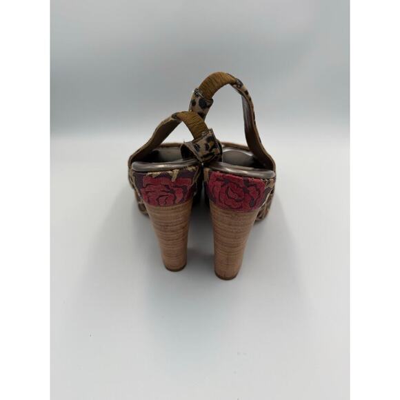 Olivia Rose Tal Cheetah Floral Embroidered Tall Heels 9 (EU 40) - Picture 4 of 7
